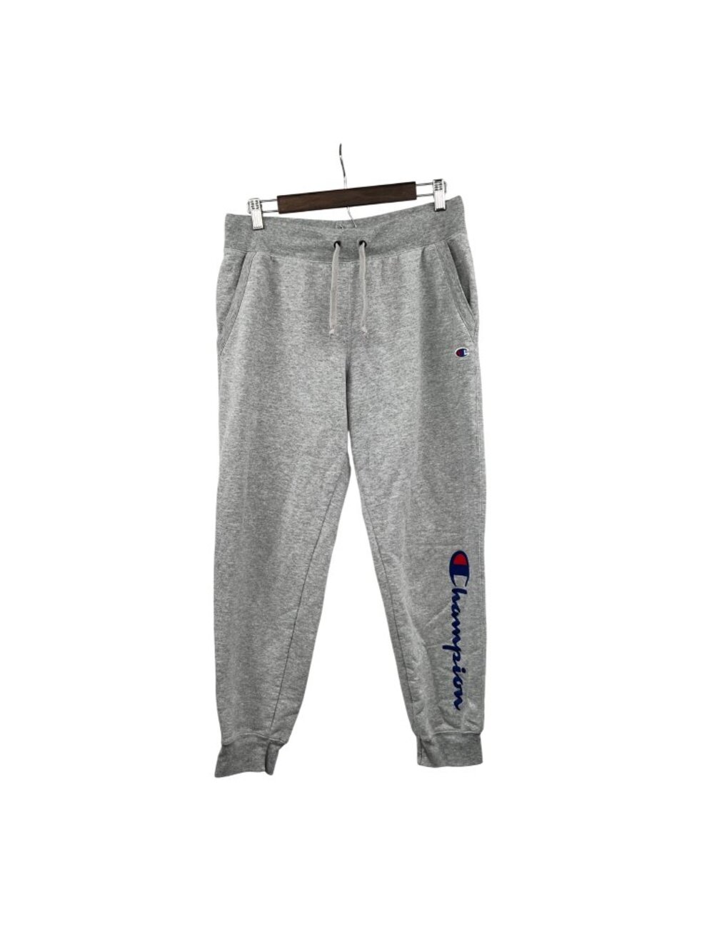 Champion Women's Jogger Sweatpants Drawstring Gray/Multi Size Large Pockets